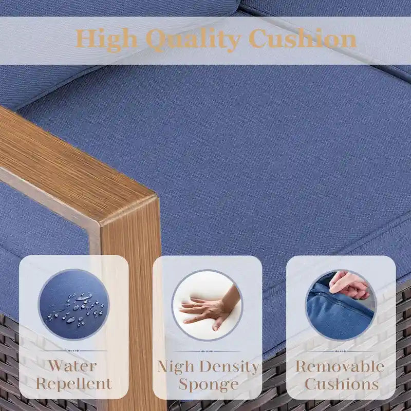 High Back Outdoor Furniture with Thick Cushion