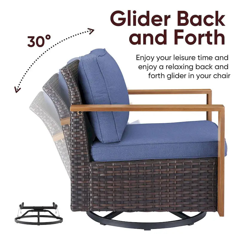 High Back Outdoor Furniture with Thick Cushion