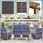 High Back Outdoor Furniture with Thick Cushion