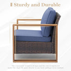 High Back Outdoor Furniture with Thick Cushion