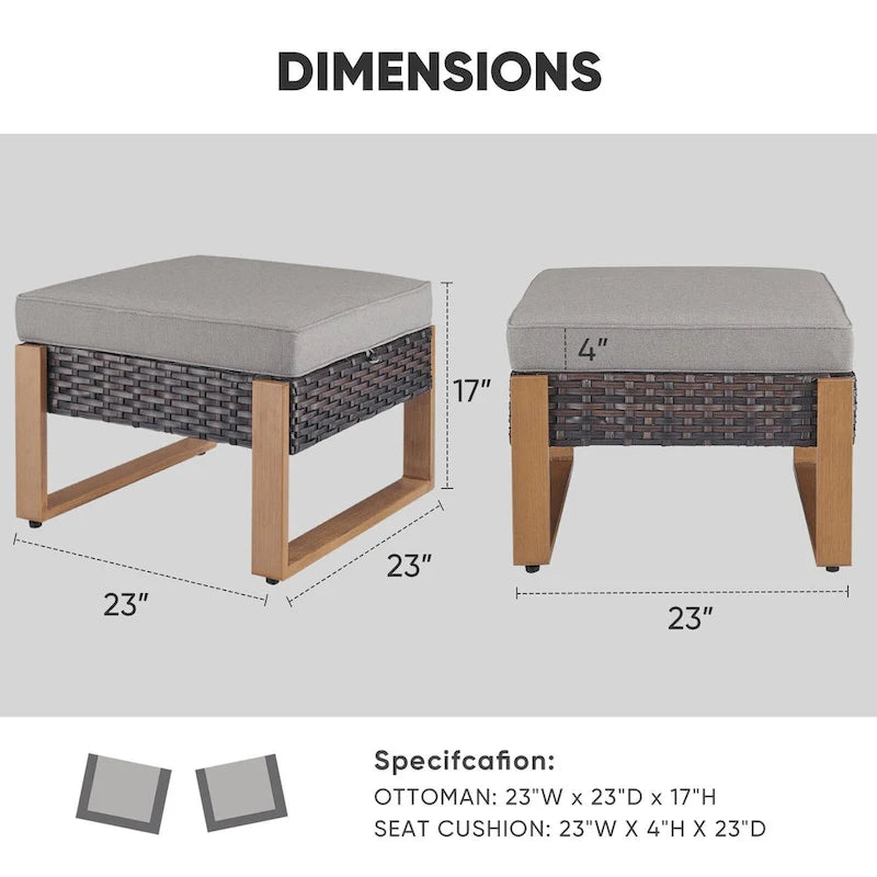 High Back Outdoor Furniture with Thick Cushion