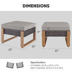 High Back Outdoor Furniture with Thick Cushion