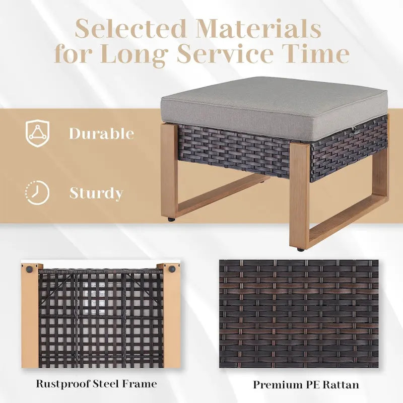 High Back Outdoor Furniture with Thick Cushion