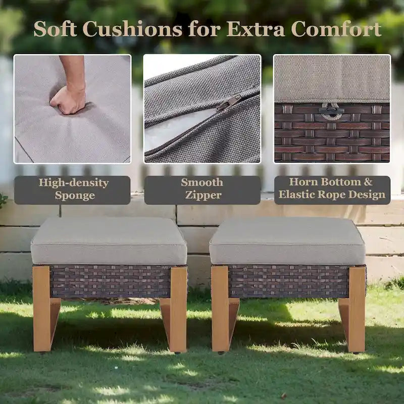 High Back Outdoor Furniture with Thick Cushion