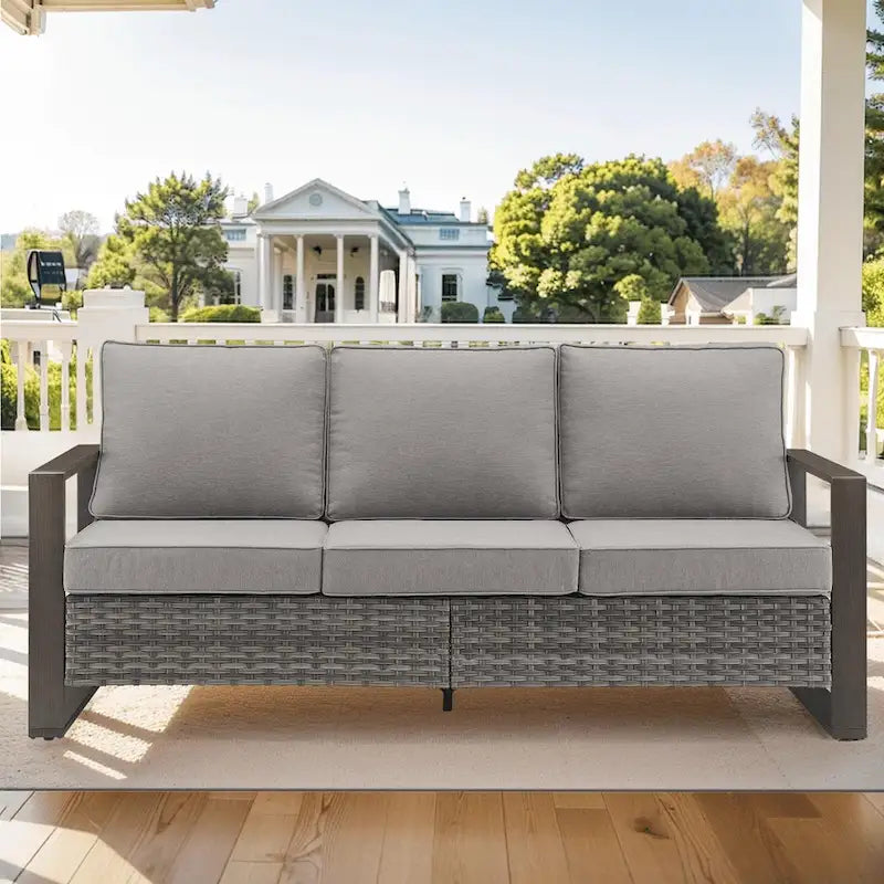 High Back Outdoor Furniture with Thick Cushion