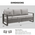 High Back Outdoor Furniture with Thick Cushion