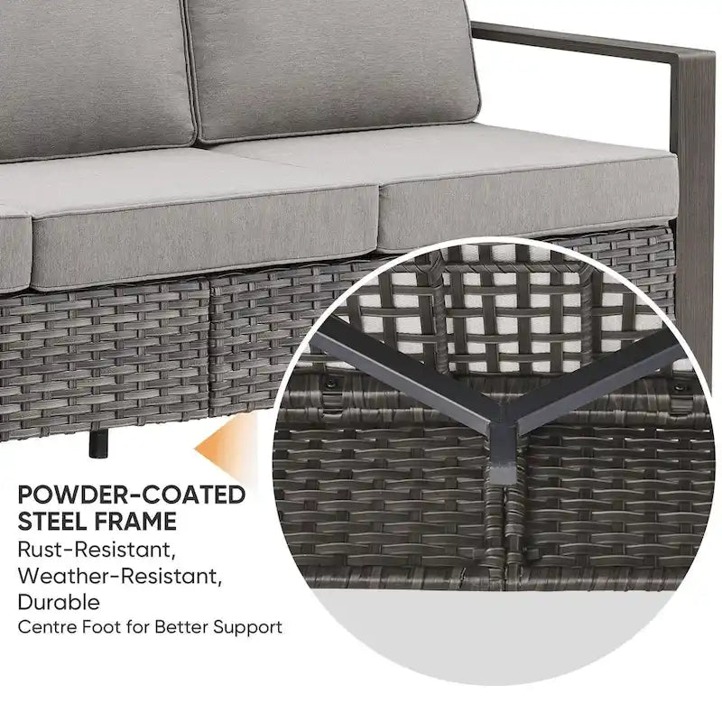 High Back Outdoor Furniture with Thick Cushion