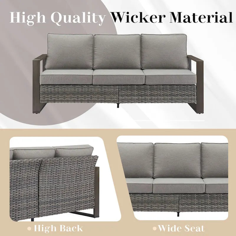 High Back Outdoor Furniture with Thick Cushion
