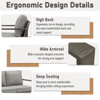 High Back Outdoor Furniture with Thick Cushion