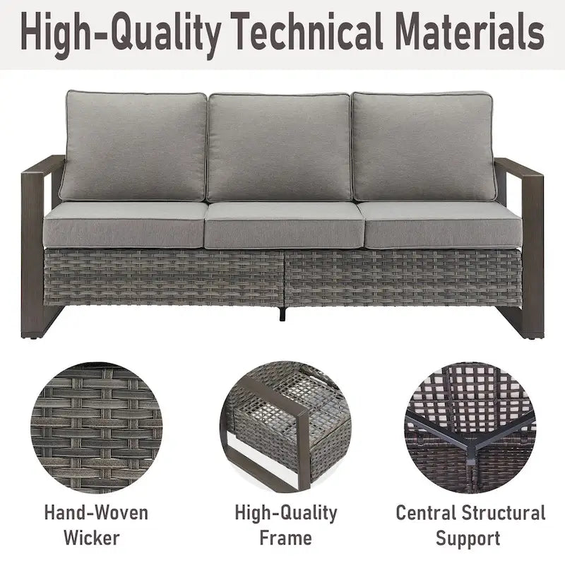 High Back Outdoor Furniture with Thick Cushion