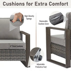 High Back Outdoor Furniture with Thick Cushion