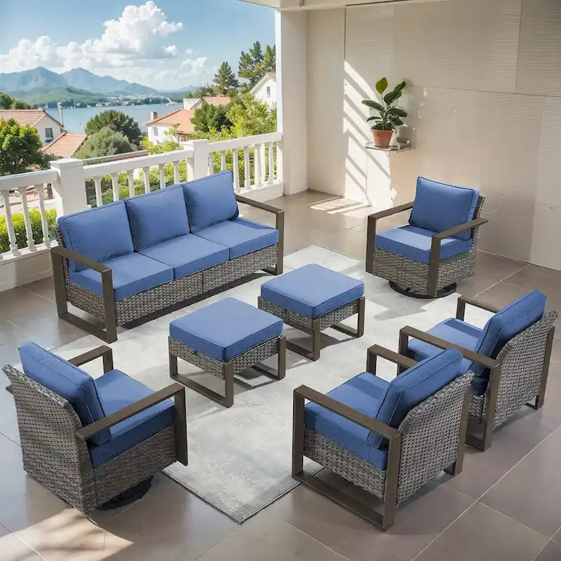 High Back Outdoor Furniture with Thick Cushion