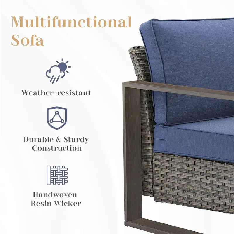 High Back Outdoor Furniture with Thick Cushion