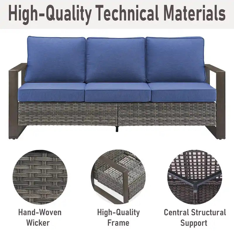 High Back Outdoor Furniture with Thick Cushion