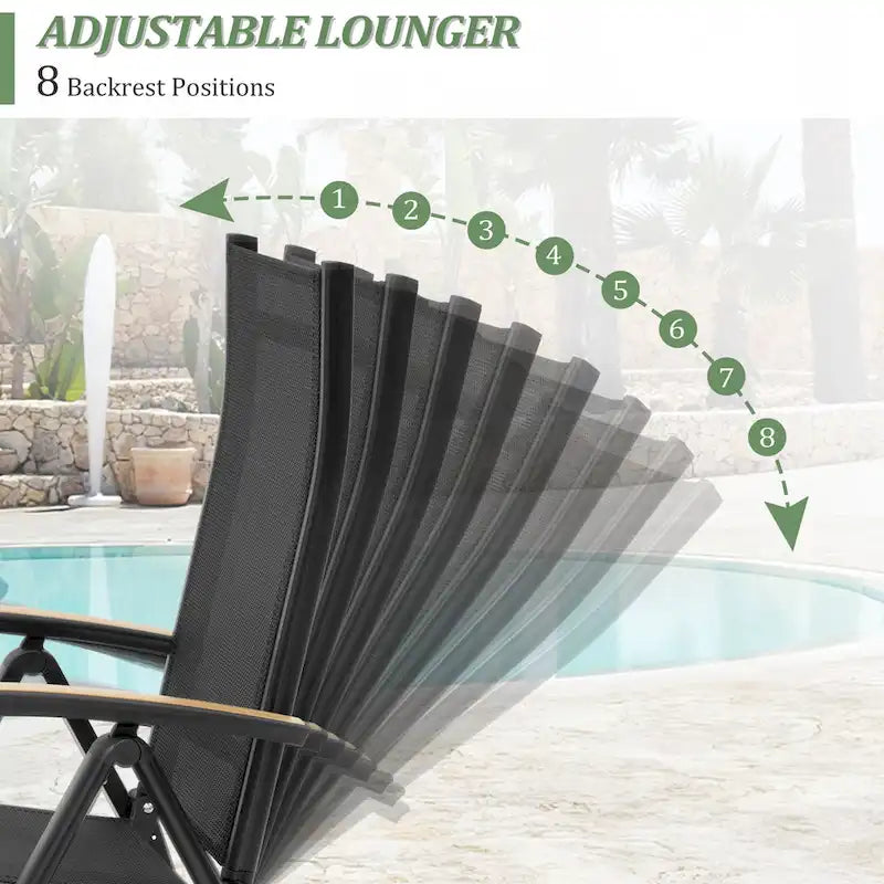 7/9PC Outdoor Patio Aluminum Dining Table with Umbrella Hole include Folding Chairs