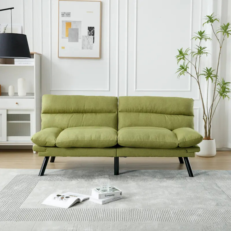 Living Room Sofa with thick cushion, Sofa Bed, Sleeper Sofa with Metal feet, Bedroom Furniture