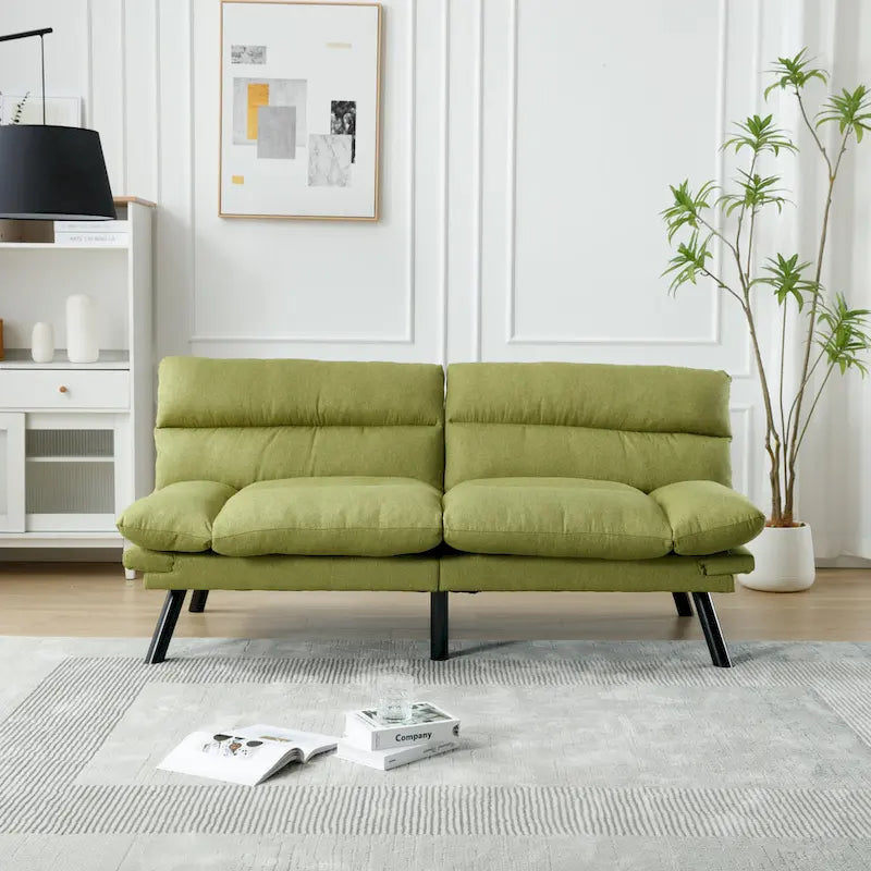 Living Room Sofa with thick cushion, Sofa Bed, Sleeper Sofa with Metal feet, Bedroom Furniture