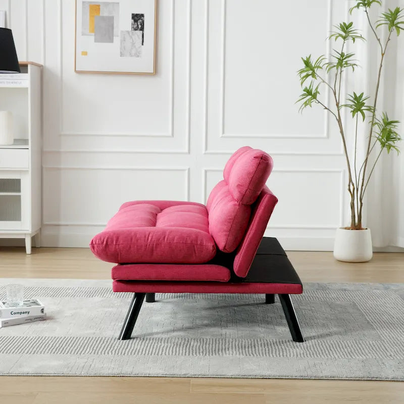 Living Room Sofa with thick cushion, Sofa Bed, Sleeper Sofa with Metal feet, Bedroom Furniture