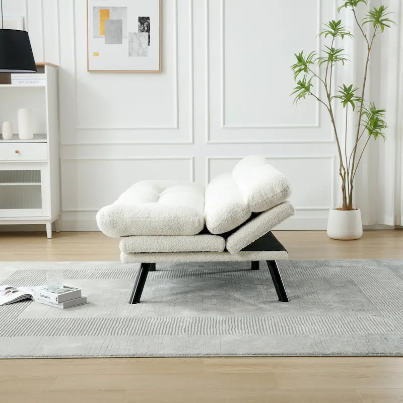 Living Room Sofa with thick cushion, Sofa Bed, Sleeper Sofa with Metal feet, Bedroom Furniture