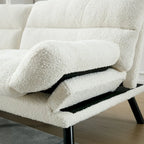 Living Room Sofa with thick cushion, Sofa Bed, Sleeper Sofa with Metal feet, Bedroom Furniture