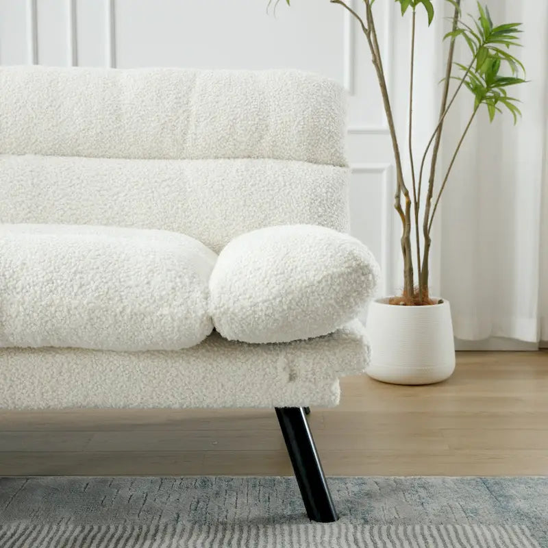 Living Room Sofa with thick cushion, Sofa Bed, Sleeper Sofa with Metal feet, Bedroom Furniture