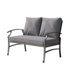 Uixe Outdoor Patio Upholstered All-Weather Loveseat with Cushions