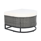 7 Pieces Outdoor Wicker Sofa Set, Rattan Conservation Sectional Free Combination Set, Patio Furniture Sets with Coffee Table