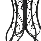 Round Ceramic Outdoor Side Table,Colorful+Black