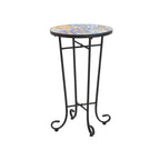 Patio Side Table,Blue+Black