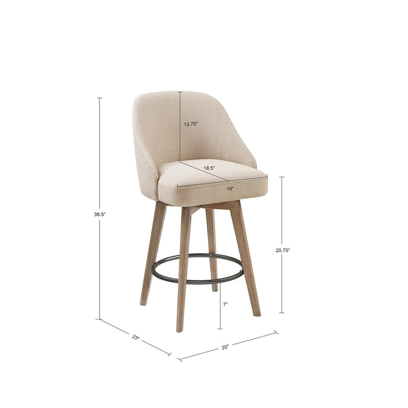 Bar Stool with 360 Degree Swivel Seat For Dining Room, Coffee Shop