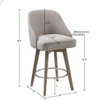 Bar Stool with 360 Degree Swivel Seat For Dining Room, Coffee Shop