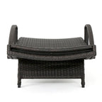Roomfitters PE Wicker Chaise Lounge with Arm for Outdoor Relaxation, Adjustable Backrest, Stylish Patio Furniture
