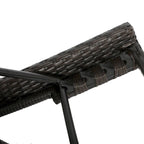 Roomfitters PE Wicker Chaise Lounge with Arm for Outdoor Relaxation, Adjustable Backrest, Stylish Patio Furniture