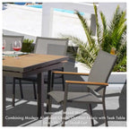 Catania Dark Gray 11-Piece Aluminum Outdoor Dining Set with Sling Set in Pewter - N/A