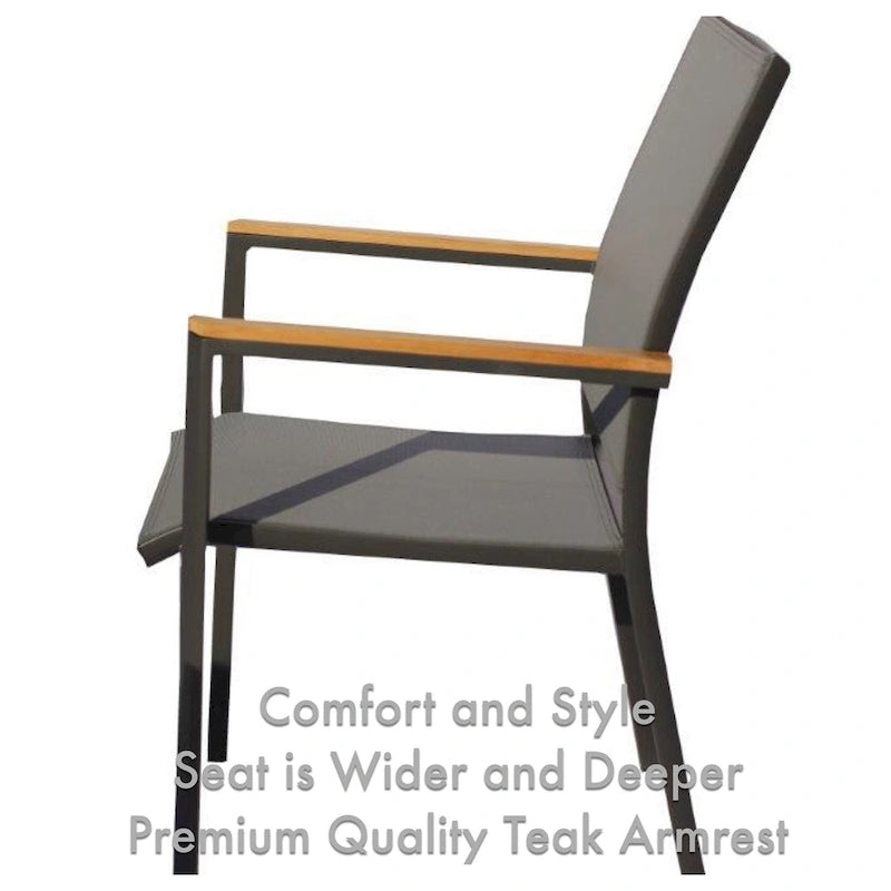 Catania Dark Gray 11-Piece Aluminum Outdoor Dining Set with Sling Set in Pewter - N/A