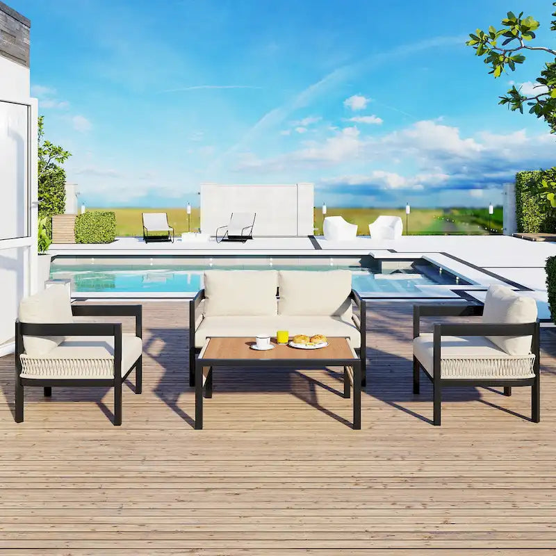 Multi-person Outdoor Iron Sofa Set