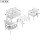 Multi-person Outdoor Iron Sofa Set