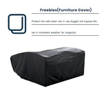 PE Wicker Rattan Double Chaise Lounge, 2-Person Reclining Daybed with Adjustable Back and Cushions, Patio Sun Lounger