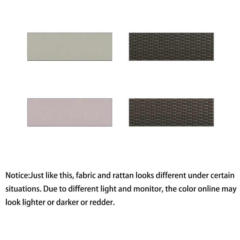 PE Wicker Rattan Double Chaise Lounge, 2-Person Reclining Daybed with Adjustable Back and Cushions, Patio Sun Lounger