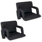 Costway 1/2 PCS Stadium Seat for Bleachers Bleacher Chair with 6