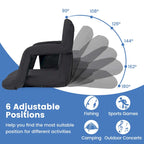 Costway 1/2 PCS Stadium Seat for Bleachers Bleacher Chair with 6