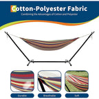 Hammock with Stand for Outside, 2-Person Outdoor Portable Hammock, 500lb Capacity + Waterproof Carry Bag