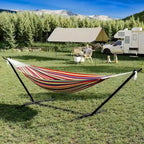 Hammock with Stand for Outside, 2-Person Outdoor Portable Hammock, 500lb Capacity + Waterproof Carry Bag