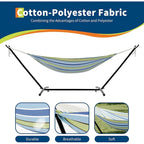 Hammock with Stand for Outside, 2-Person Outdoor Portable Hammock, 500lb Capacity + Waterproof Carry Bag