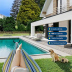 Hammock with Stand for Outside, 2-Person Outdoor Portable Hammock, 500lb Capacity + Waterproof Carry Bag