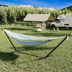 Hammock with Stand for Outside, 2-Person Outdoor Portable Hammock, 500lb Capacity + Waterproof Carry Bag