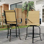 Outdoor Swivel Bar Stools Set for Deck, Patio