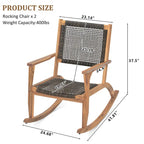 2 Pieces Patio Rocking Chair Set