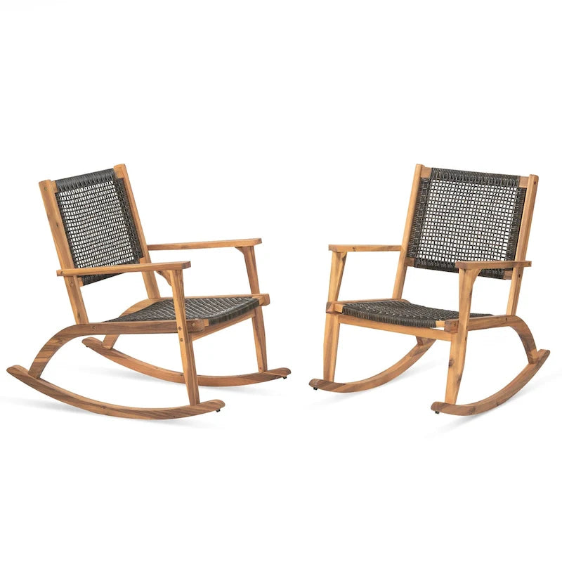 2 Pieces Patio Rocking Chair Set