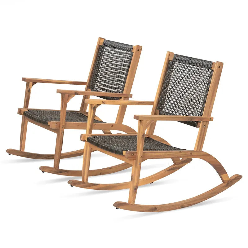 2 Pieces Patio Rocking Chair Set